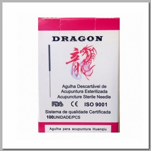 Agulha de Acupuntura Chinesa Dragon Individual 100UN 25x40