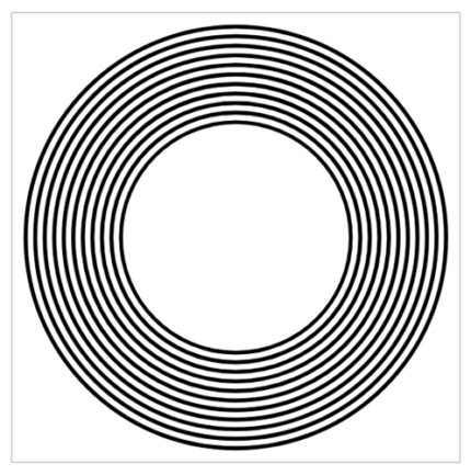 Onze Círculos Gráfico Radiônico de PVC 19x19cm