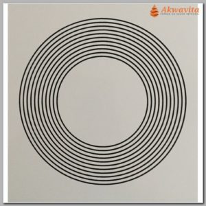 Onze Círculos Gráfico Radiônico de PVC 17x17cm