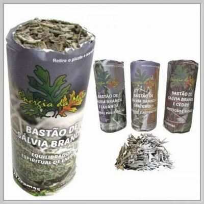 Incenso Bastão de Sálvia Branca Longa Duração 9cm