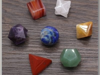 Kit Radiônico Sólidos de Platão 7 formatos 7 Chakras Cabalah