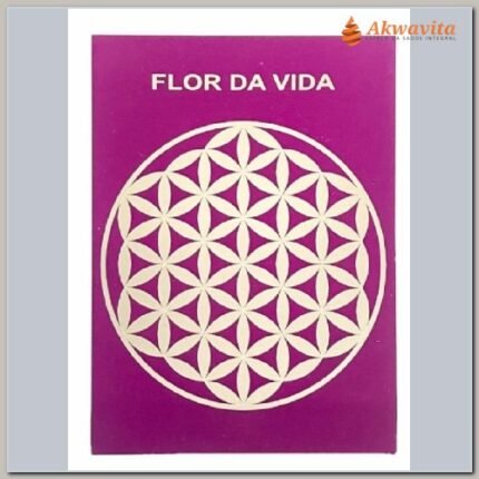 Placa Púrpura com Flor da Vida Atua do corpo Físico aos Sutis