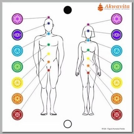 Figura Humana e Chakras Gráf Radiônico PVC 32cmx2mm