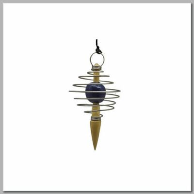 Pêndulo de Madeira Galáctico com Espiral e bola Azul