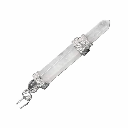Pêndulo de Cristal Corpo e Ponta Sextavada Holograma
