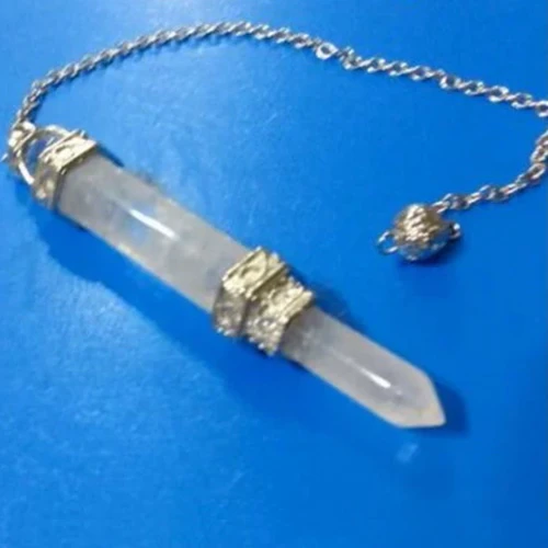 Pêndulo de Cristal Corpo e Ponta Sextavada Holograma