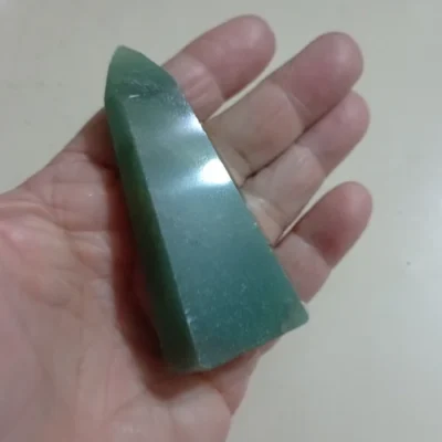 Ponta Sextavada Quartzo Verde Extra de 70a90gr