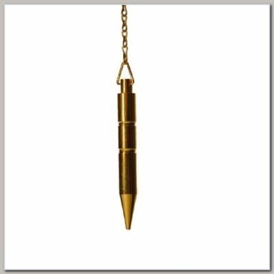 Pêndulo de Metal Agulha Dourado Radiestesia 6cm