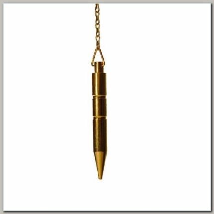 Pêndulo de Metal Agulha Dourado Radiestesia 6cm