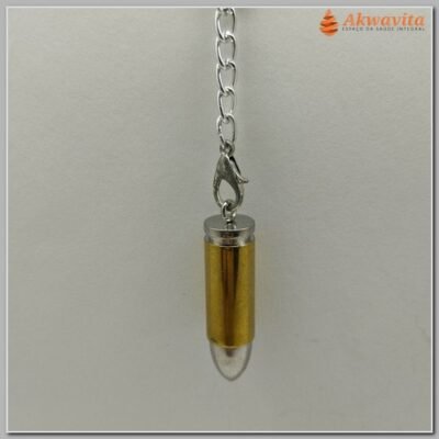 Pêndulo de Metal Modelo Bala Dourado Prateado Preciso 4cm