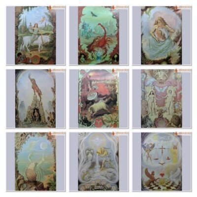 Cartões dos 12 Signos Astrológicos 15x20cm Papel Cartão