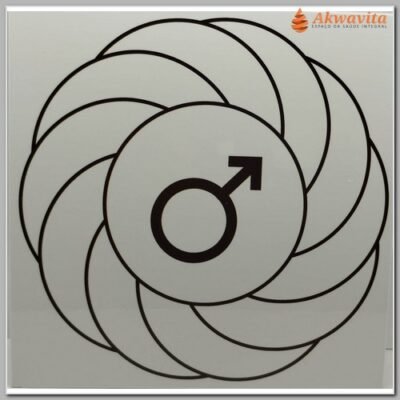 Turbilhão com Marte Gráfico Radiônico PVC Placa 19cm