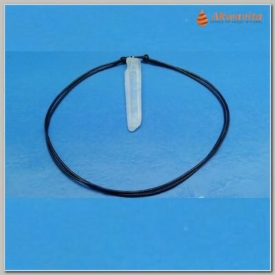 Pingente de Pedra Bruta Cristal de quartzo Cordão Regulável