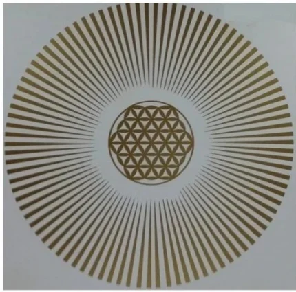 Sol da Vida Energia Vital Gráfico Radiônico PVC 17X17cm