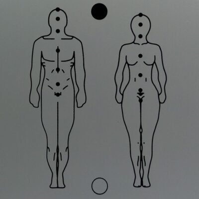 Figura Humana Gráfico Radiônico PVC Placa14x14cm