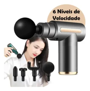 Massageador Miofascial Tipo Pistola 4 Pontas Recarregável