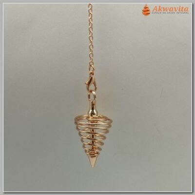 Pêndulo Espiral de Metal Acobreado Pião Limpeza