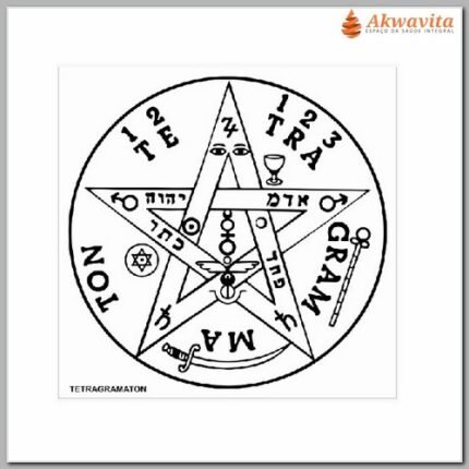 Tetragramaton Gráfico Radiônico PVC 17cm Placa19cm