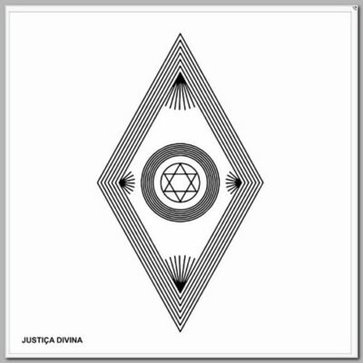 Justiça Divina Gráfico Radiônico de PVC 19X19cm