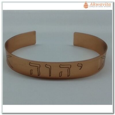 Pulseira de Cobre P com Nome Místico de Jesus Espiritual