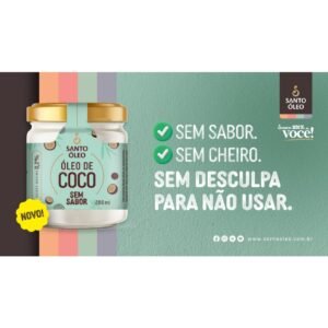 Óleo de Coco Sem Sabor Santo Óleo o Versátil 200ml