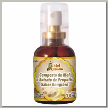 Spray Composto de Mel e Extrato de Própolis Gengibre 35ml