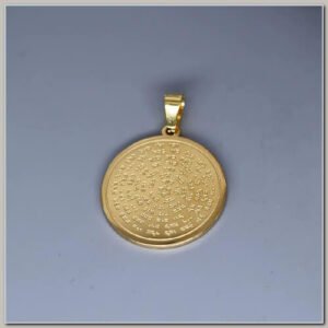Pingente 72 Nomes de Deus Proteção Conexão 25mm Dourado