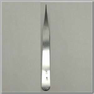 Pinça Instrumental Ponta Reta Fina Lisa Alumínio 12cm