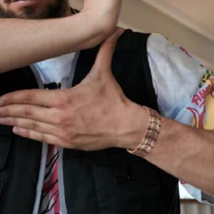 Pulseira de Cobre Puro Aradoo Masculina Magnética Regulável