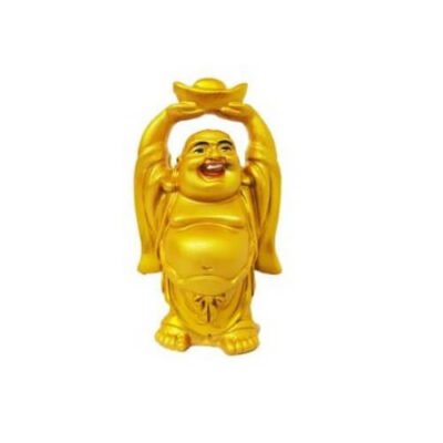 Estátua de Buda da Riqueza e Fortuna Dourado 10cm