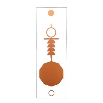 Cruz Ansata Gráfico Radiônico de PVC 7X24cm Dourado