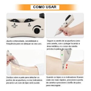 Caneta de MC Localiza e Estimula Pontos Acupuntura LY508B