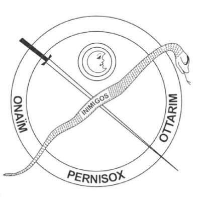 Pantáculo contra Feiticeiro Símbolo Mágico PVC 17x17cm