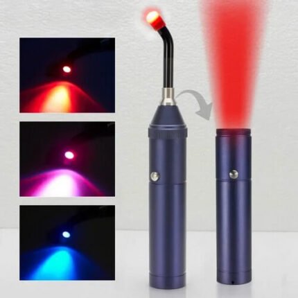 Caneta LED Vermelho Azul e Infra Aftas Herpes Dores e Pele