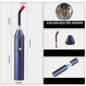 Caneta LED Vermelho Azul e Infra Aftas Herpes Dores e Pele