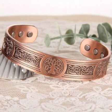 Bracelete Árvore da Vida Vitalidade e Renovação Tom de cobre