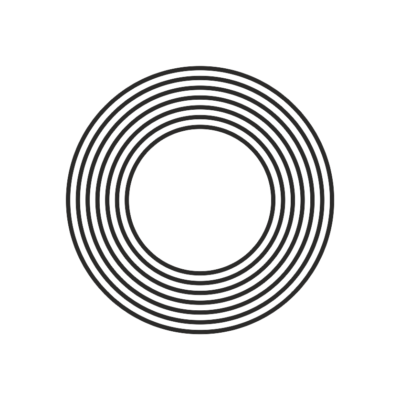 Nove Círculos Gráfico Radiônico de PVC17x17cm Placa19cm