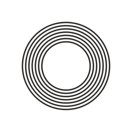 Nove Círculos Gráfico Radiônico de PVC17x17cm Placa19cm