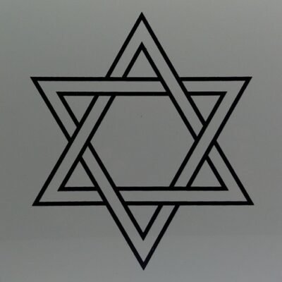 Estrela Hexagrama Gráfico Radiônico de PVC 19X19cm