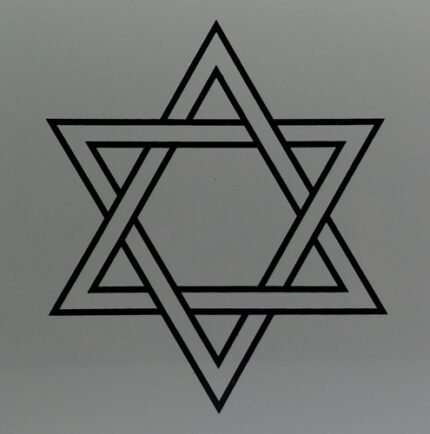 Estrela Hexagrama Gráfico Radiônico de PVC 19X19cm