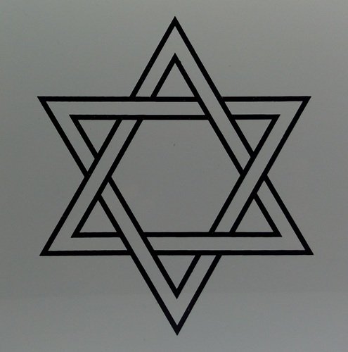 Estrela Hexagrama Gráfico Radiônico de PVC 19X19cm