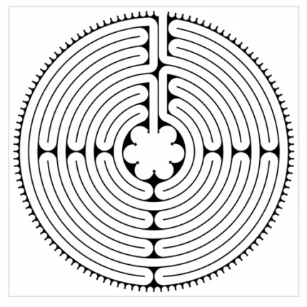 Labirinto de Chartres Gráfico Radiônico PVC 19x19cm