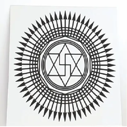 Queima de Karma Gráfico Radiônico PVC 17 cm 19x19cm