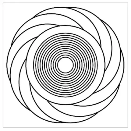 Vórtice limpeza Gráfico Radiônico PVC17cm Placa 19cm