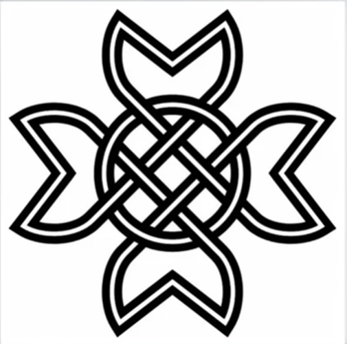 Cruz de São Mauro Gráf Radiônico PVC 17cm placa 19cm