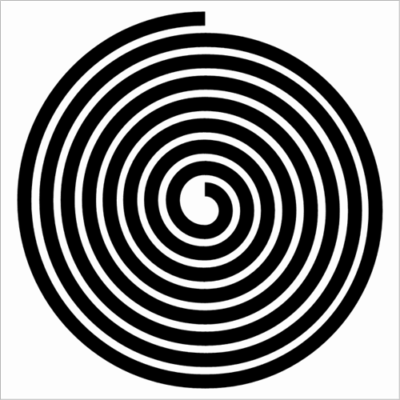 Espiral Gráfico Radiônico de PVC 17x17cm Placa 19cm