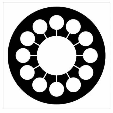 Magnetron Emissor Gráfico Radiônico PVC 17 cm 19x19cm