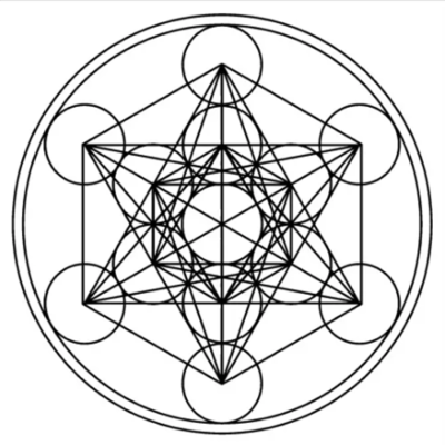 Arcanjo Metatron Gráfico Radiônico de PVC Placa 19cm