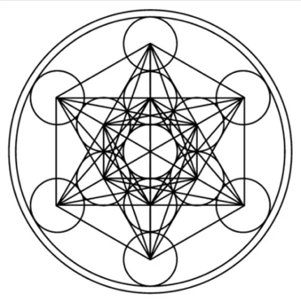 Arcanjo Metatron Gráfico Radiônico de PVC Placa 19cm