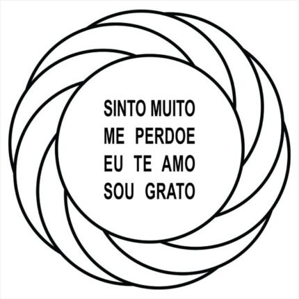 HoPonopono Gráfico Radiônico 17cm Placa PVC 19cm